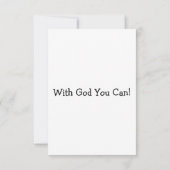 John 3:16 KJV Bible Verse Flat Greeting Card Karte (Rückseite)