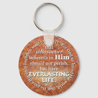 John 3:16 KJV Everlasting Life Bible Verse Quote Schlüsselanhänger