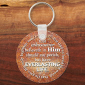 John 3:16 KJV Everlasting Life Bible Verse Quote Schlüsselanhänger (Vorderseite)