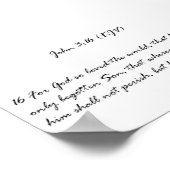 John 3:16 (KJV) Poster (Ecke)