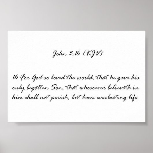John 3:16 (KJV) Poster (Vorne)