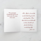 John 3:16 KJV Weihnachtskarte Feiertagskarte (Innenseite)