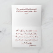 John 3:16 KJV Weihnachtskarte Feiertagskarte (Innenseite)