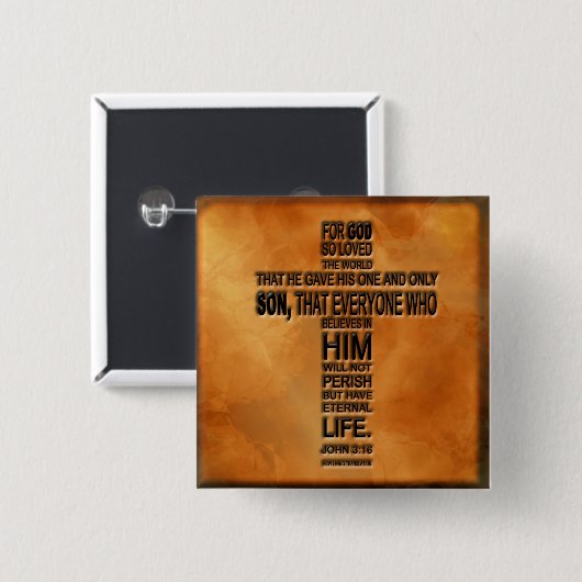 John-3:16 Knopf Button (Vorne & Hinten)