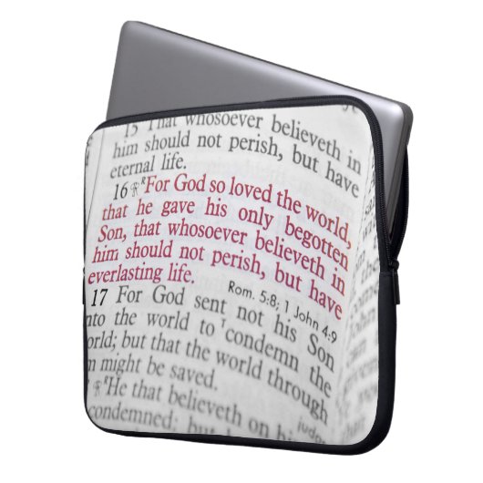 John 3:16 laptopschutzhülle (Vorderseite Links)