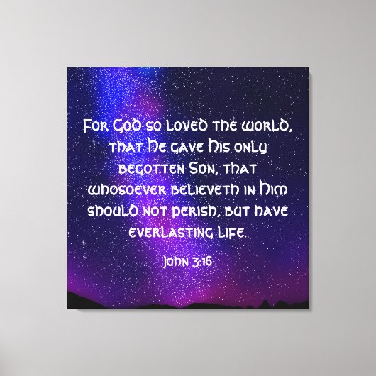 John 3:16 Leinwand drucken (Vorderseite)