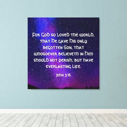 John 3:16 Leinwand drucken (Insitu (Holzboden))