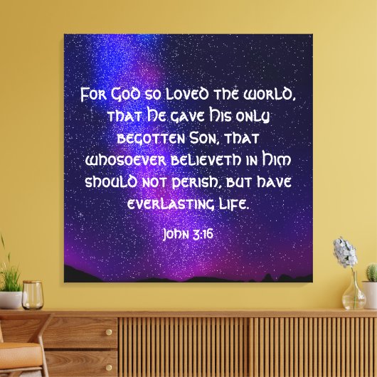 John 3:16 Leinwand drucken (Insitu (Wohnzimmer))