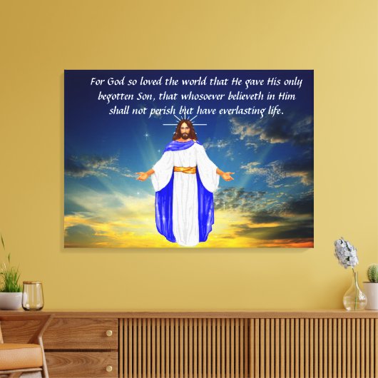 John 3:16 leinwanddruck (Insitu (Wohnzimmer))
