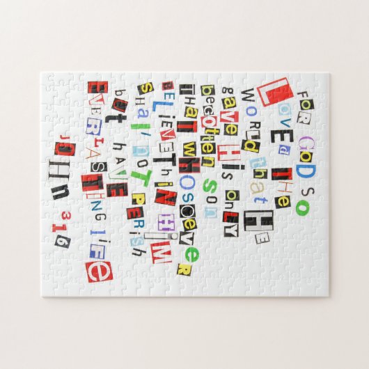 John-3:16 Lösegeld-Anmerkung Puzzle (Horizontal)