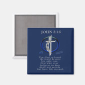 John 3:16 magnet (Vorderseite/Rückseite)
