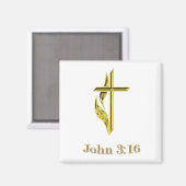 John 3:16 magnet (Vorderseite/Rückseite)