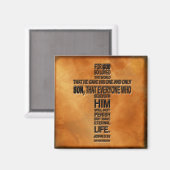 John 3:16 Magnet (Vorderseite/Rückseite)