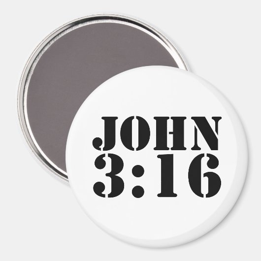 JOHN 3:16 Magnet for fridge or (Vorderseite/Rückseite)