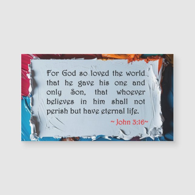 John 3:16 magnetkarte (Vorderseite)