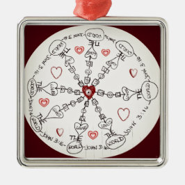 John-3:16 Mandala Silbernes Ornament