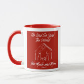JOHN 3:16 MANGER TASSE - RED (Links)