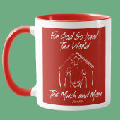 JOHN 3:16 MANGER TASSE - RED