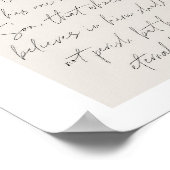 John 3:16 Minimal Boho Beige Arch Script Poster (Ecke)