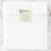 John 3:16 Moderne Pine Religiöse Weihnachten Quadratischer Aufkleber (Tasche)