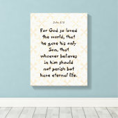 John 3: 16 | Motivierend Biokotierungen Verse Leinwanddruck (Insitu (Holzboden))