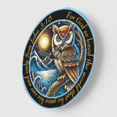 John 3:16 Mystische Eule Denn Gott ist so groß Große Wanduhr (Winkel)