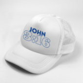 John 3:16 Navy Blue Christlich Hat Truckerkappe