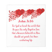 John 3:16 notizblock (Vorderseite)