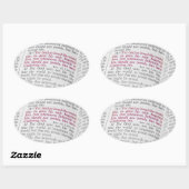 John 3:16 ovaler aufkleber (Blatt)