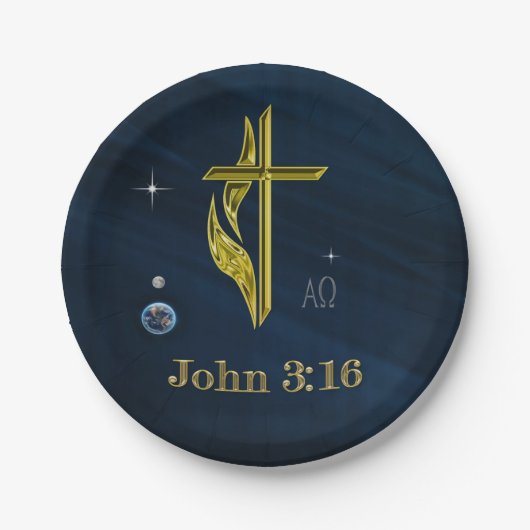 John 3:16 pappteller (Vorderseite)