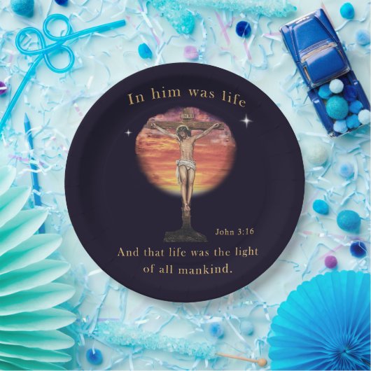 John 3:16 pappteller (Party)