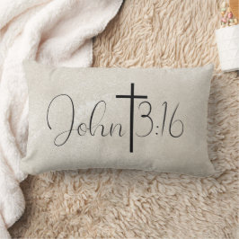 John 3:16 Pearl Background Inspiration Pillow Lendenkissen