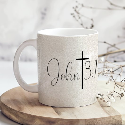 John 3:16 Pearl Background Kaffeetasse