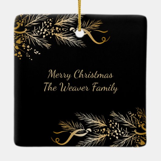 John 3:16 Personalisierte Schrift Weihnachtsgesche Keramikornament (Rückseite)