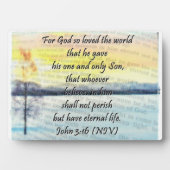 John 3:16 Plaque Fotoplatte (Vorderseite)