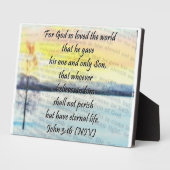 John 3:16 Plaque Fotoplatte (Seite)