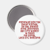 John 3:16 Polnisch Magnet (Vorderseite/Rückseite)