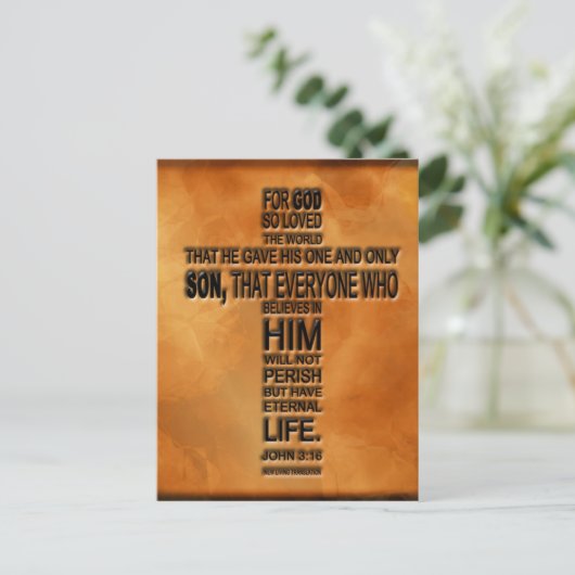 John 3:16 Postcard Postkarte (Stehend Vorderseite)