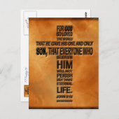 John 3:16 Postcard Postkarte (Vorne/Hinten)