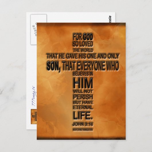 John 3:16 Postcard Postkarte (Vorne/Hinten)