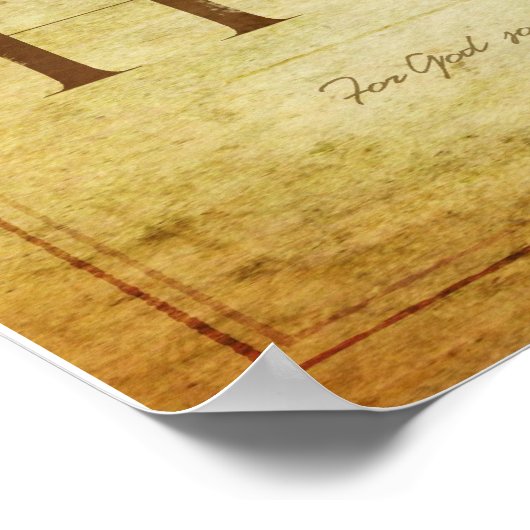 John 3:16 poster (Ecke)