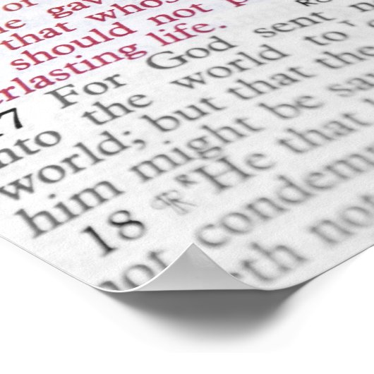 John 3:16 poster (Ecke)