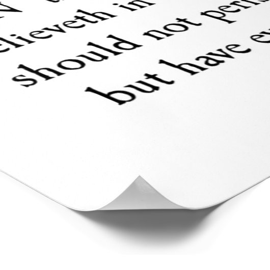 John 3:16 poster (Ecke)