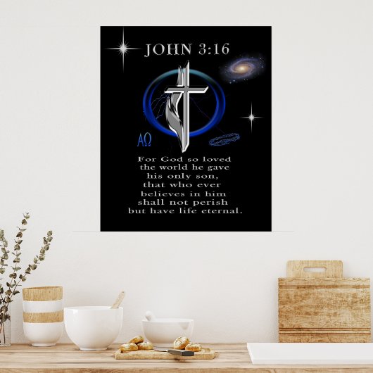 John 3:16 poster (Küche)