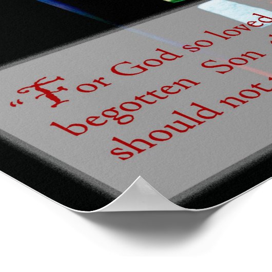 John 3:16 poster (Ecke)