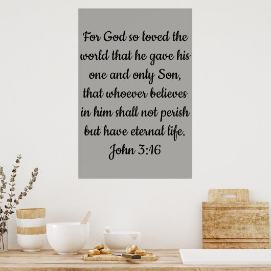John 3 16 Poster (Küche)