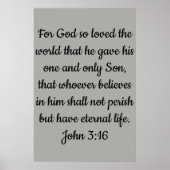 John 3 16 Poster (Vorne)
