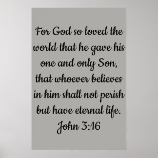 John 3 16 Poster