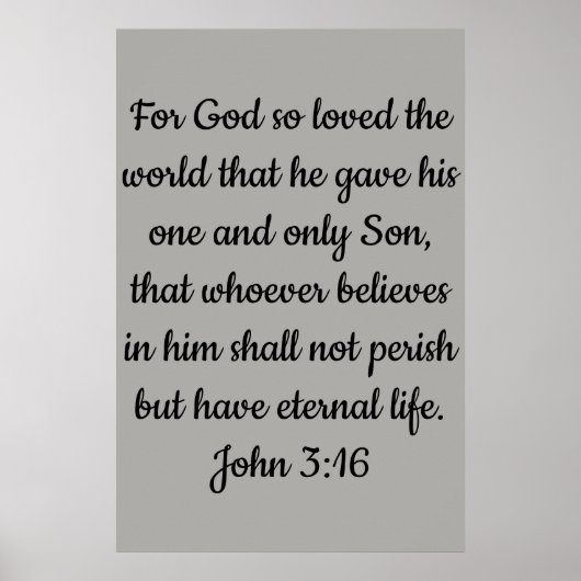 John 3 16 Poster (Vorne)