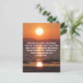 JOHN 3 16 POSTKARTE (Stehend Vorderseite)